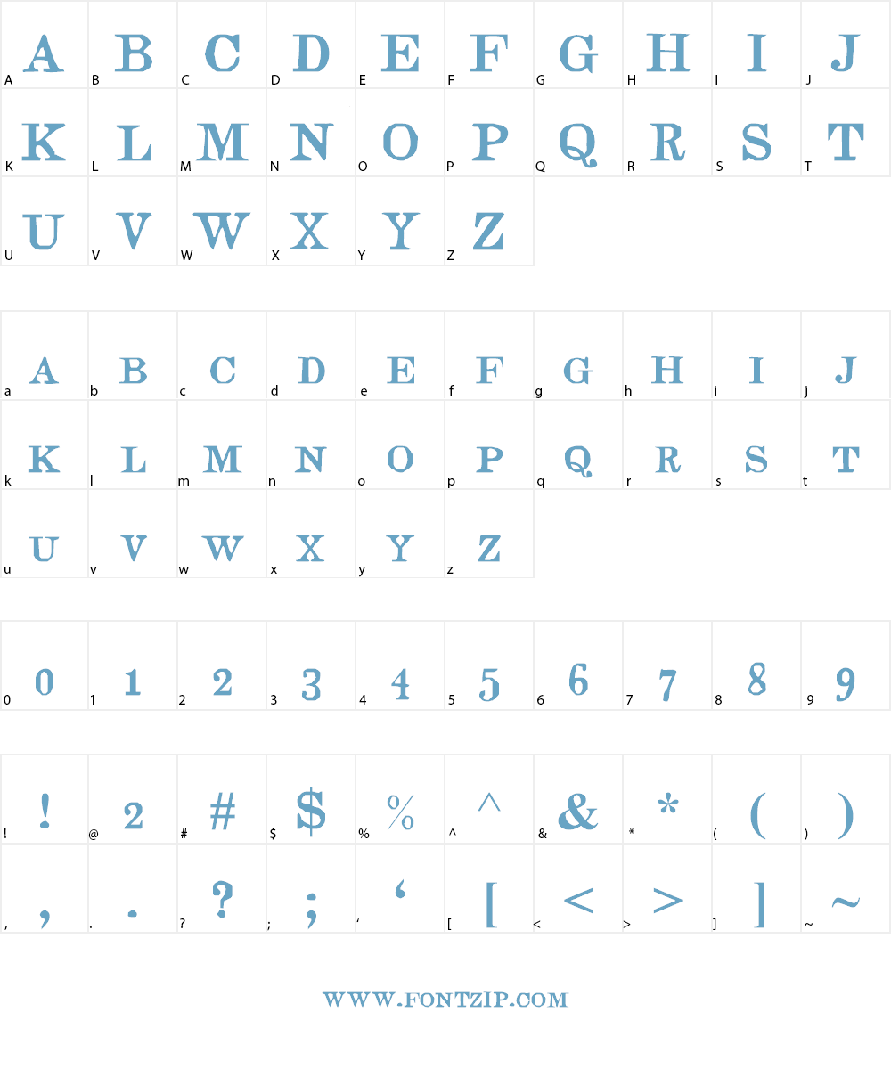 Judges Font Character
